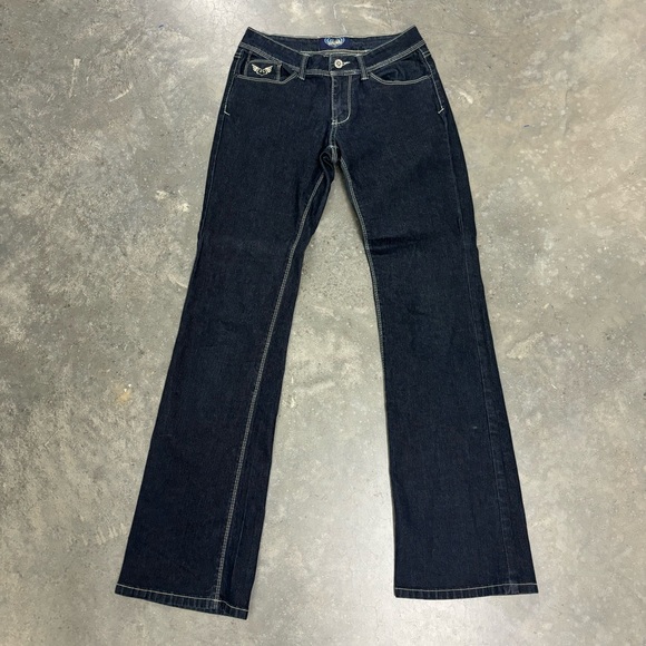 Angels bootcut/Flared Y2K coquette Jeans Size 5 - Picture 1 of 6